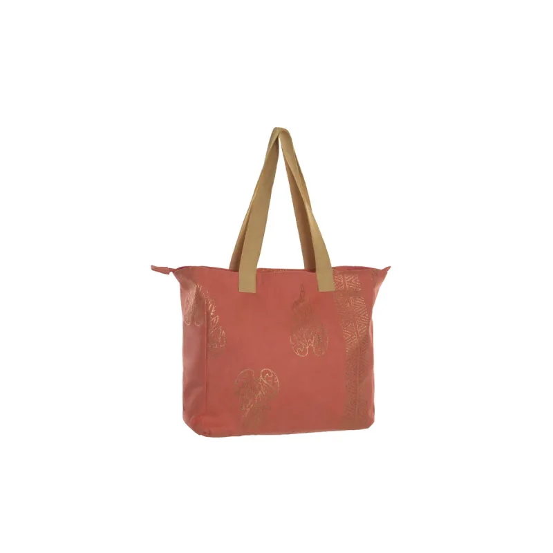 Naiste Kotid Home ESPRIT Roheline Beež Kuldne Korallpunane 55 x 14 x 35 cm (3 Ühikut)